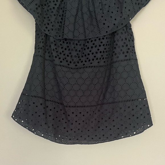 {Hale Bob} Eyelet Off The Shoulder Top in Black - Womens XS - NWT - Picture 3 of 10